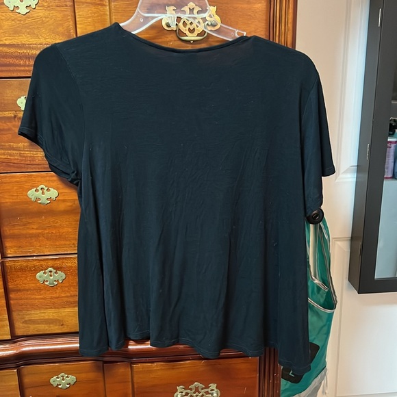 Ladies laced front black top - Picture 3 of 3